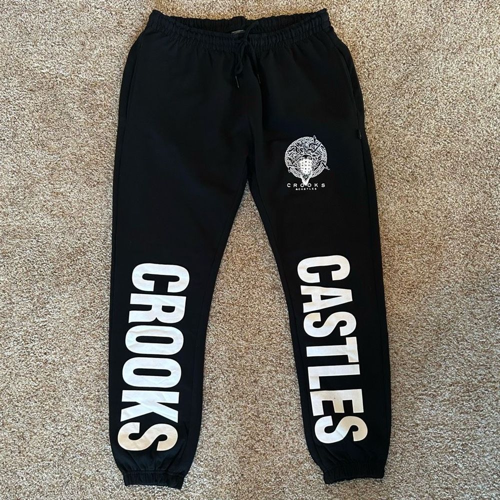 NWT 5XL Crooks and Castle Jogger Pants Mens Black - Picture 3 of 12